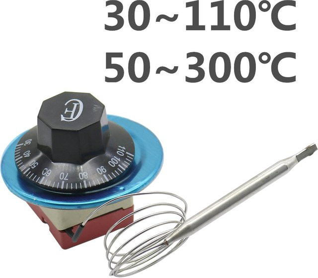 Mechanisch einstellbarer Keramik-Thermostat zur Temperaturregelung für elektrische Öfen, Bereich 30-110/50-300 Grad Celsius - Bild 1