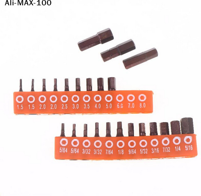 Wm1 Sechskant-Schraubendreher-Bit-Set in Orange, 24-teilig mit 25 mm Sechskantschaft und magnetischer Funktion inklusive Aufbewahrungsstreifen - Bild 1