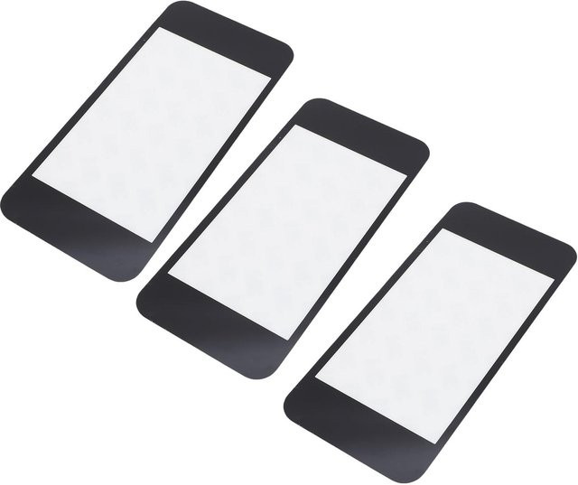 3er-Set Ersatz-Bildschirmglas für New 2DS XL von mfySpace in Schwarz inklusive Klebstoff - Bild 1