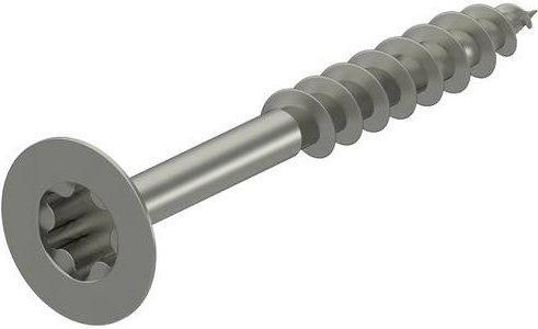 OBO Bettermann OTSC 3,5x30 A4 Spanplattenschraube aus Edelstahl in Silber, Durchmesser: 3,5 mm, Länge: 30 mm, 100 Stück - Bild 1