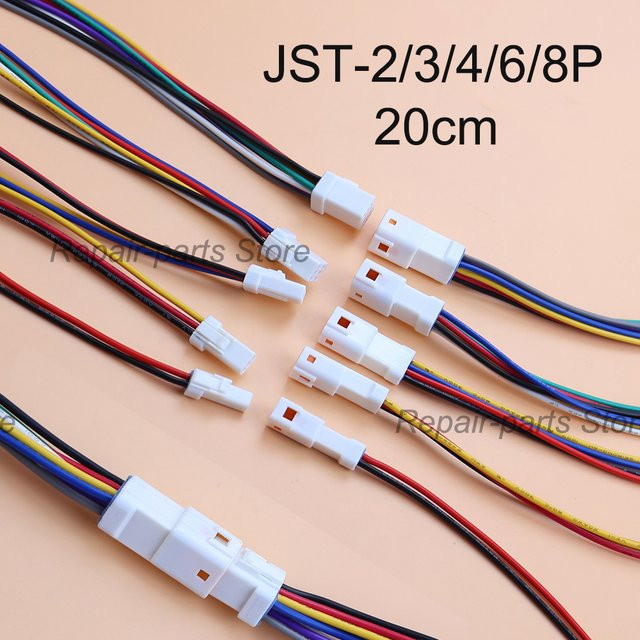 JCD JWPF Auto Micro Butt Elektrische Stecker Wasserdicht Männlich und Weiblich für BMW Kabelbaum, Farbe: Weiß, Länge: 20 cm - Bild 1