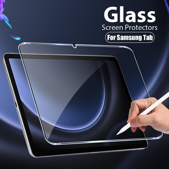 Samsung Displayschutzfolie aus gehärtetem Glas, transparent, kompatibel mit Galaxy Tab S6 Lite, A9 Plus, S8, S9 Plus Ultra, S7 Fe, S9 Fe, A8, S10 und S11 - Bild 1