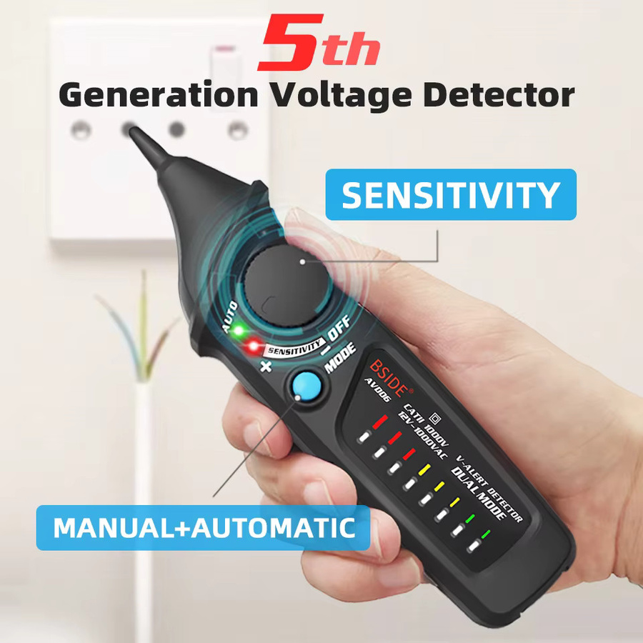 BSIDE Schaltkreis-Sicherheitsprüfungsset AVD06 mit Spannungsdetektor, Steckdosentester, RCD-Test, NCV und Durchgangsprüfung zur Neutral- und Live-Drahtprüfung - Bild 2