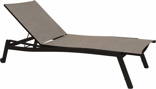 Stern Rollenliege Allround aus Aluminium in Schwarz Matt mit grauem Textil-Leinen-Bezug - Bild 1