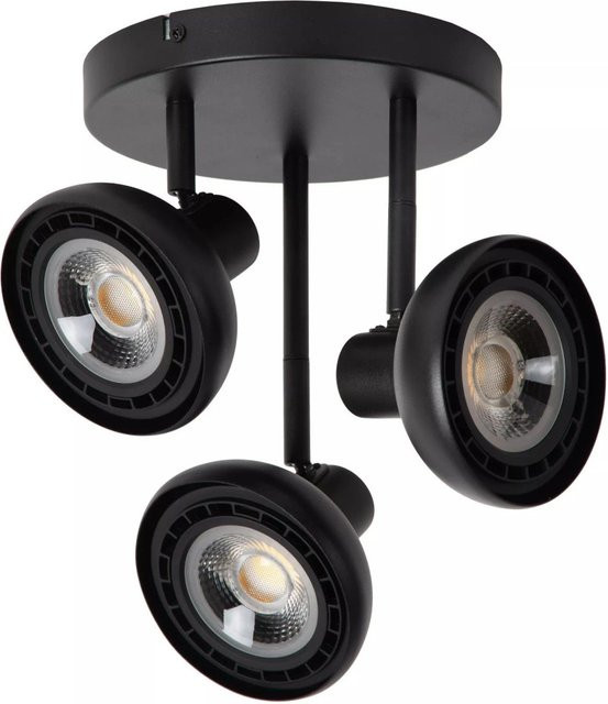 Licht-Erlebnisse Deckenstrahler Schwarz Modern 3-Flammig aus Metall mit GU10 Fassung Durchmesser: 25,8 cm - Bild 1