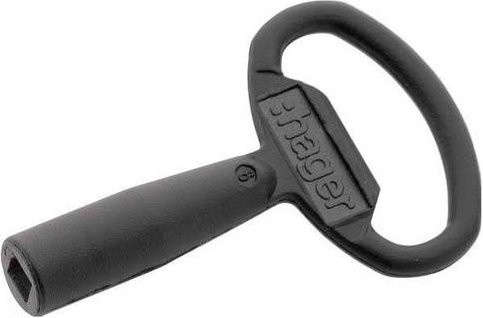 Hager MES-S4K6 Schlüssel zu Dorn 4-kant 6mm in Schwarz - Bild 1