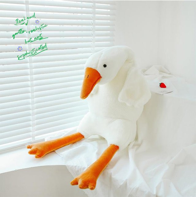 Weißes Gänse-Kissen Plüschtier, 160cm - Bild 1