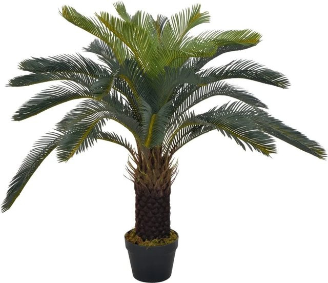 furnicato Künstliche Cycas-Palme in Grün mit Topf, Höhe: 90 cm - Bild 1