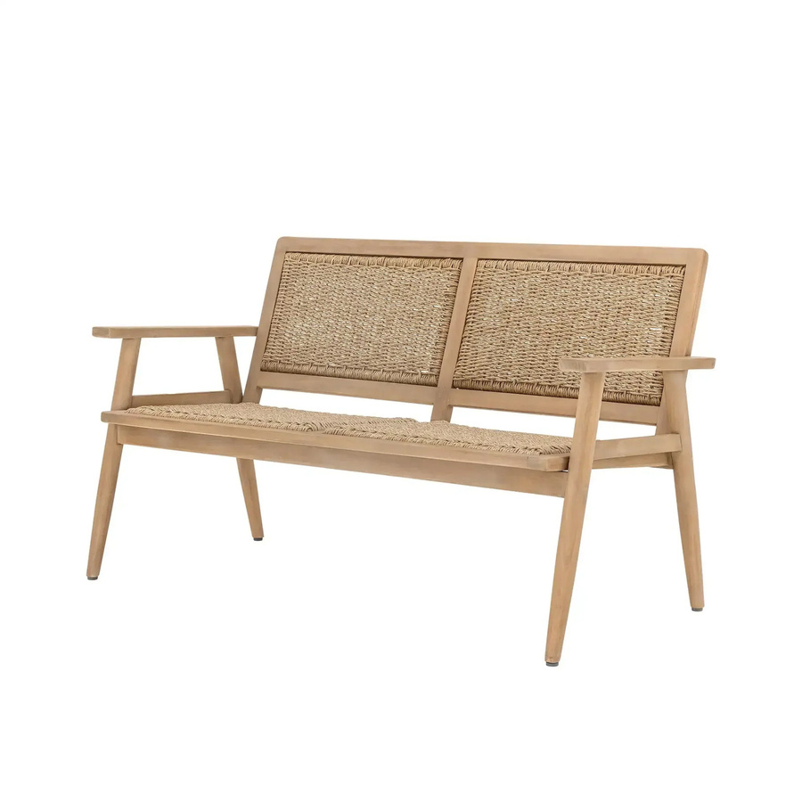 Bloomingville Bank Sorrento aus Akazienholz in Beige mit skandinavischem Design, Breite: 132 cm - Bild 1