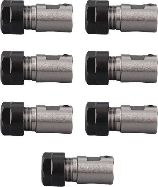 7-teiliges ER11 Spannzangen Set mit Motorwellenhalter und Verlängerungsstange in Silber aus Stahl, Spannbereich 1-7 mm - Bild 1