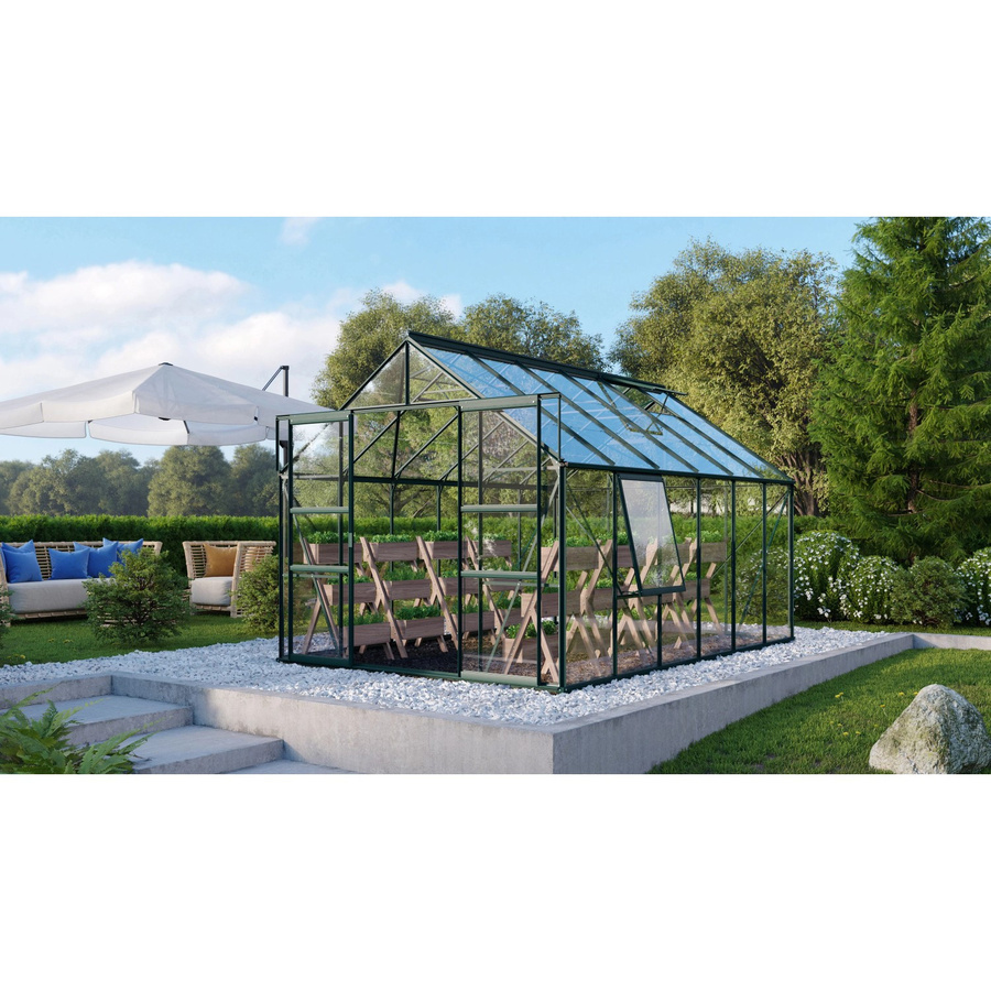 Vitavia Gewächshaus Meridian 2 Smaragd mit Sicherheitsglas und Vorzugsset - Bild 2