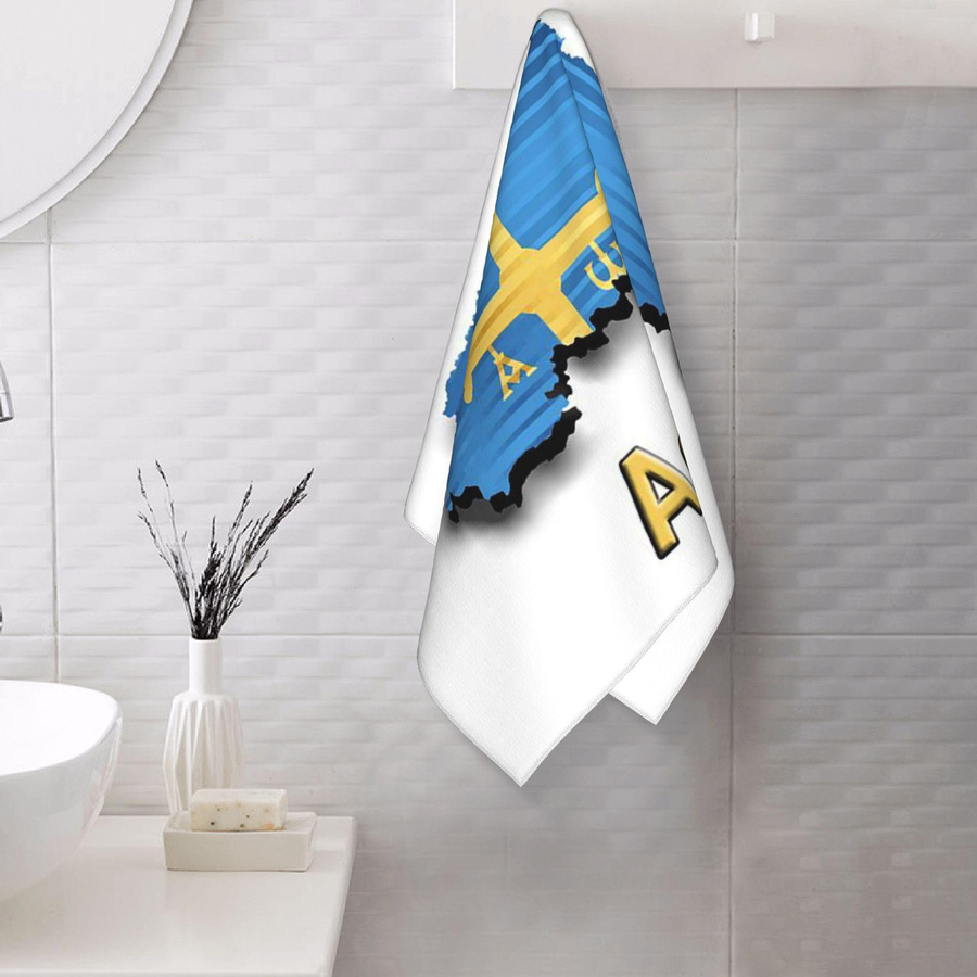 Ka Chen Muxi Asturien Flagge Gesichtstuch aus Baumwolle, schnelltrocknend und saugfähig, B: 40 cm, H: 60 cm - Bild 2