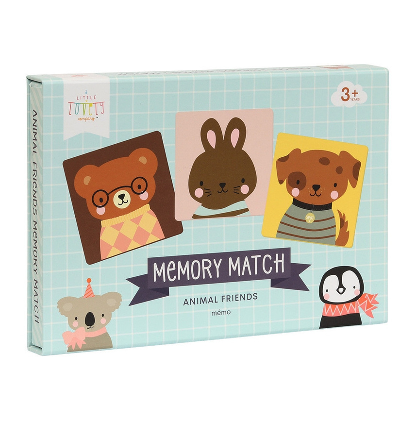 A Little Lovely Company Memory Match Tierfreunde, Kinderspiel, ab 3 Jahre - Bild 1