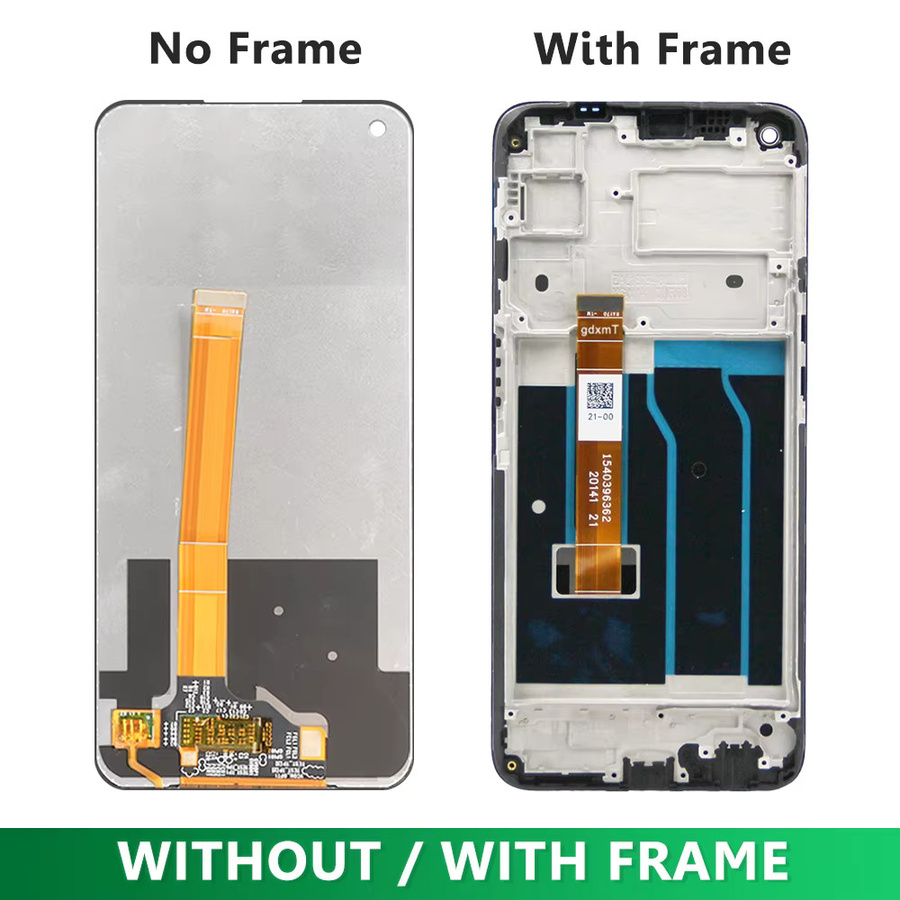 Realme 6 RMX2001 Ersatz-Display mit Rahmen: 6,5 Zoll IPS-LCD-Touchscreen Digitizer Baugruppe in Schwarz - Bild 2