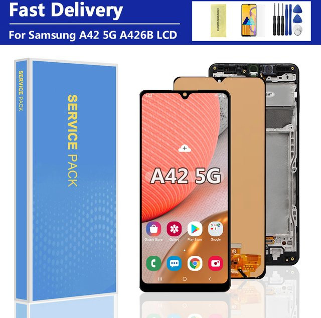 Samsung A42 5G LCD-Display mit Touchscreen-Digitizer-Einheit in Schwarz - Bild 1
