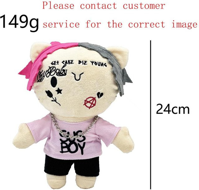 Yiran Health & Beauty Lil Peep Katze Plüschtier Figur, 24cm, ab 1 Jahr - Bild 1