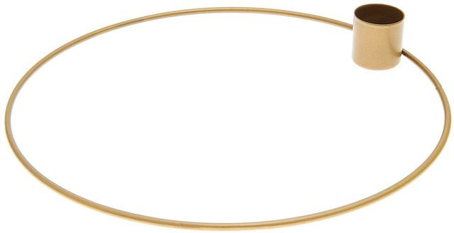 Rico Design Metallring Kerzenhalter für Spiral- und Ringkerzen in Gold Matt mit Durchmesser: 20 cm - Bild 1