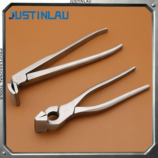 JUSTINLAU Handgefertigte Lederzangen aus Edelstahl in Silber für die Lederbearbeitung und zum Trimmen und Formen - Bild 1