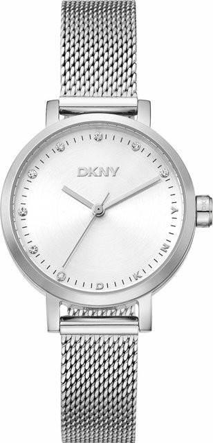 DKNY Damenuhr Soho Mini, Quarz, Edelstahl, Silber, 36 mm, 5 ATM - Bild 1