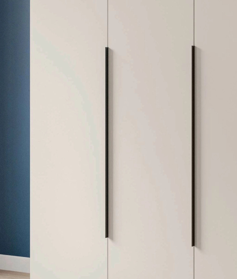 3-türiger Kleiderschrank Swan in Kaschmir, modern und matt, B/H: 120 x 181 cm - Bild 3
