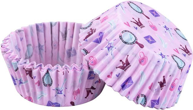 Zenker Muffinförmchen Prinzessin aus Papier, Pink, 50 Stück, Durchmesser: 5 cm - Bild 1