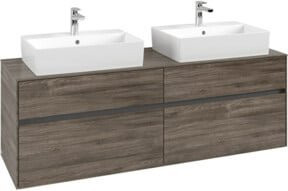 V&B Waschtischunterschrank Collaro für 2 Waschbecken in Stone Oak, B/H/T: 160 x 54,8 x 50 cm - Bild 1
