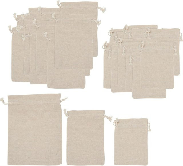 VBS Beutel mit Zugband Advent in Beige - Bild 1