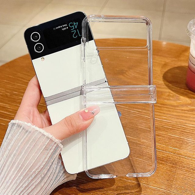 Stoßfeste transparente Handyhülle für Samsung Galaxy Z Flip 6 5G 5 4 3 in Weiß - Bild 1
