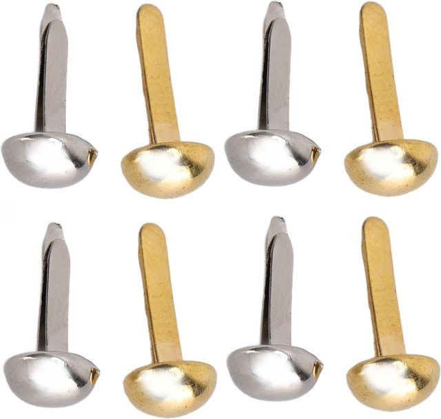 GoolRC 40 Stück Mini Musterklammern aus Messing in Gold und Silber, 6 mm Durchmesser für DIY-Projekte - Bild 1