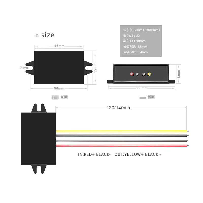 GYVRM DC-DC Spannungsregler Wandler von 9–36 V auf 12 V mit 2 A als automatischer Spannungsstabilisator - Bild 3