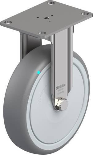 Blickle Bockrolle BKPXA-TPA 126KFD-26 aus Edelstahl und Kunststoff in Silber, Rad-Durchmesser: 125 mm, Tragfähigkeit: 120 kg - Bild 1