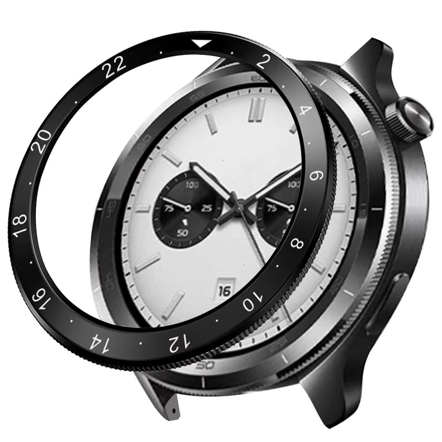 BUDI Schutzring für Xiaomi Watch S4 S3 Lünette Ring Abdeckung aus Kunststoff in Schwarz - Bild 3