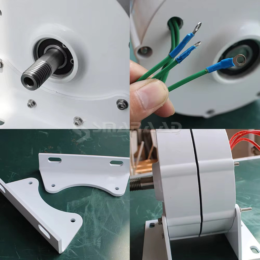 SMARAAD 2000W Dreiphasiger Permanentmagnet-Synchrongenerator für Windturbinen als Niedrigdrehzahl-Direktantrieb (12V 24V 48V) - Bild 3