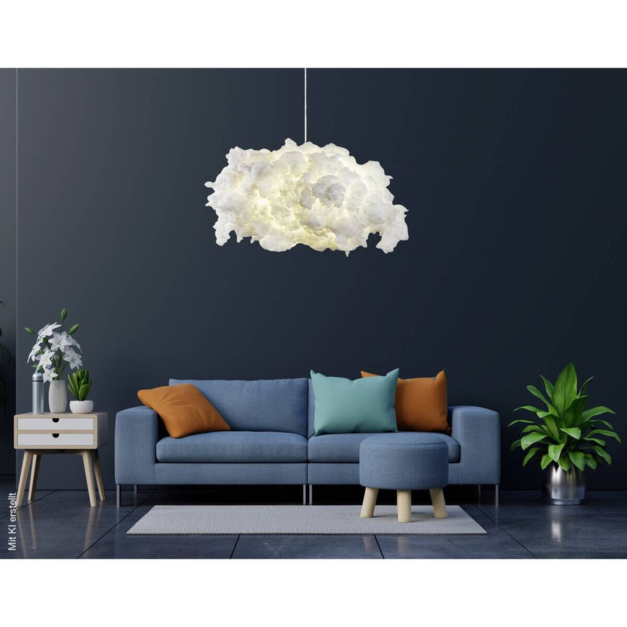 Opviq Pendelleuchte Serenity in Weiß mit E27 Fassung, B/H/T/L: 60 x 80 x 45 x 60 cm - Bild 2