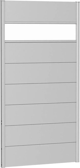 Biohort Wandpaneel Sichtschutz aus Stahlblech mit Acrylglas in Silber-Metallic, B: 100 cm, H: 182 cm - Bild 1