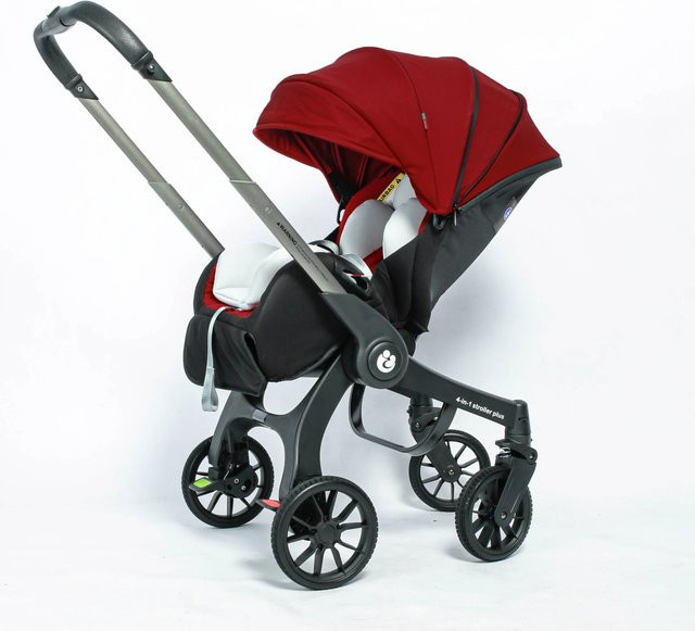 Warm house 4in1 Multifunktions-Kinderwagen in Schwarz, faltbarer Kombi-Kinderwagen für Neugeborene mit zwei-Wege-Sitz und Korbtyp-Sitz - Bild 1