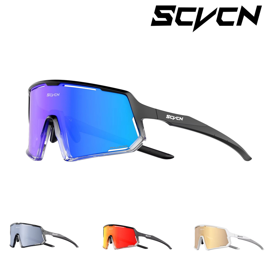 SCVCN Sportsonnenbrille, polarisiert, Vollrand, Unisex - Bild 1