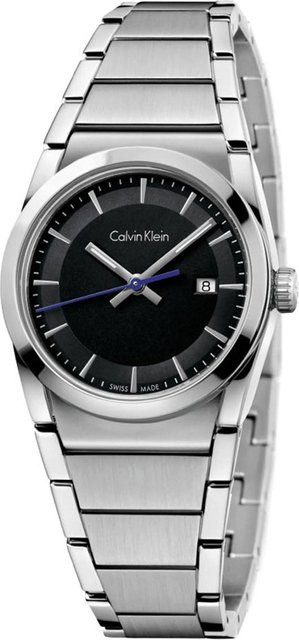 Calvin Klein Damenuhr, Quarz, Edelstahl, Schwarz, 30 mm - Bild 1