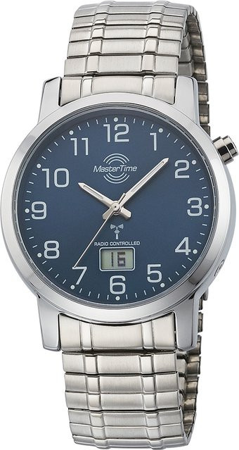 Master Time Herrenuhr, Analog-Digital, Quarz, Edelstahl, 41 mm, Blau - Bild 1