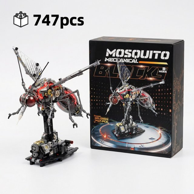 yaafun Mechanischer Mücken-Roboter, Cyberpunk-Insekten-Modell, Bausteine, mit Licht, ab 8 Jahren - Bild 1