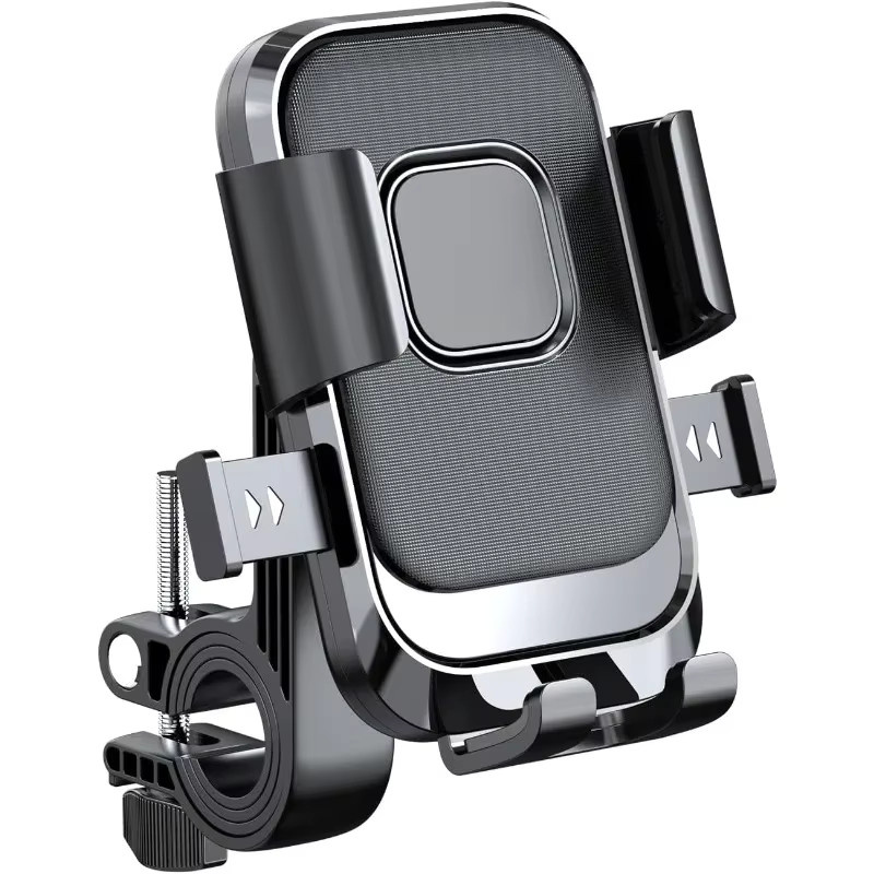 Universeller Fahrrad-Handyhalter in Schwarz mit 360 Grad Drehung und Einhandbedienung für Motorrad, ATV und Roller - Bild 4