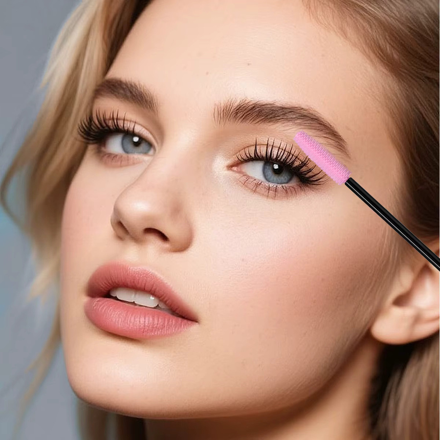 KOSSHOW Silikon-Wimpernbürsten-Set mit Puderquaste, 51-teilig, Mehrfarbig - Bild 4
