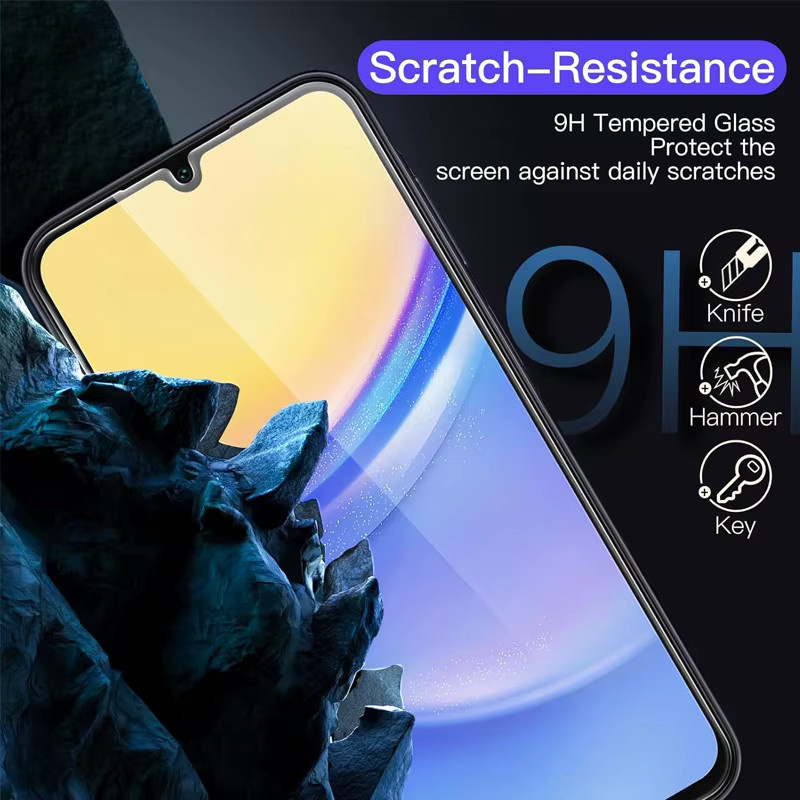 3er-Pack Samsung Displayschutzfolie aus 9H gehärtetem Glas, transparent, passend für Samsung A16, M16 und F16 - Bild 2