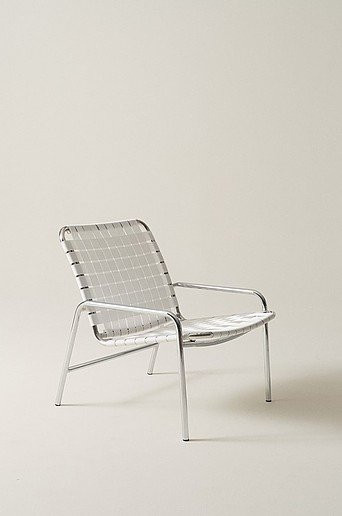 Jotex Loungechair BREMEN mit Armlehnen in Weiß und Silber - Bild 1