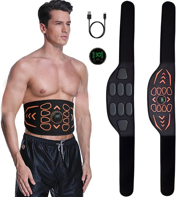 EMS Muskelstimulator Bauchmuskel-Toning-Gürtel, 120 cm, Schwarz, Unisex - Bild 1