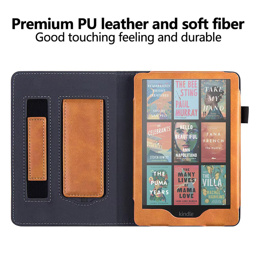 AYANJIN Magnet Smart Cover Hülle für Kindle Paperwhite 2024 12. Generation und Colorsoft 7 Zoll mit Handschlaufe, Blau - Bild 3