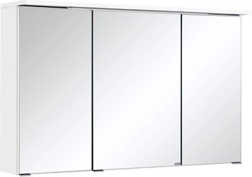 HELD MÖBEL 3D-Spiegelschrank Bologna mit LED-Beleuchtung und Glastüren, Weiss, B/H/T: 100 x 66 x 20 cm - Bild 1