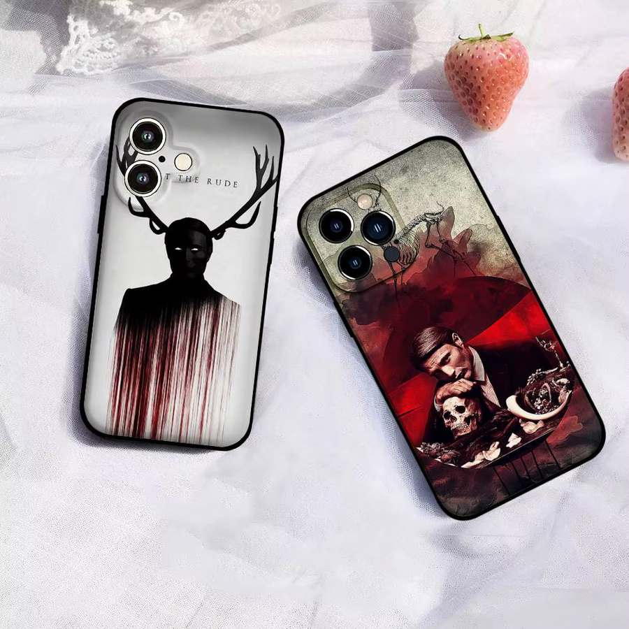 Hannibal Silikon Handyhülle für iPhone 17 16 15 14 13 12 11 Pro Max Mini X Xs XR in Schwarz - Bild 3