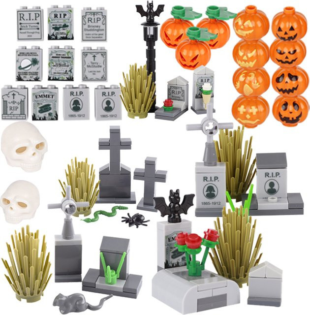 BRICKPANDA Stadt Halloween Skelett Bausteine, Bunt / Mehrfarbig - Bild 1