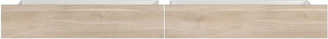 Vente-unique Bettrahmen Tenalia Modern in Natur und Beige mit 199 cm Breite - Bild 1